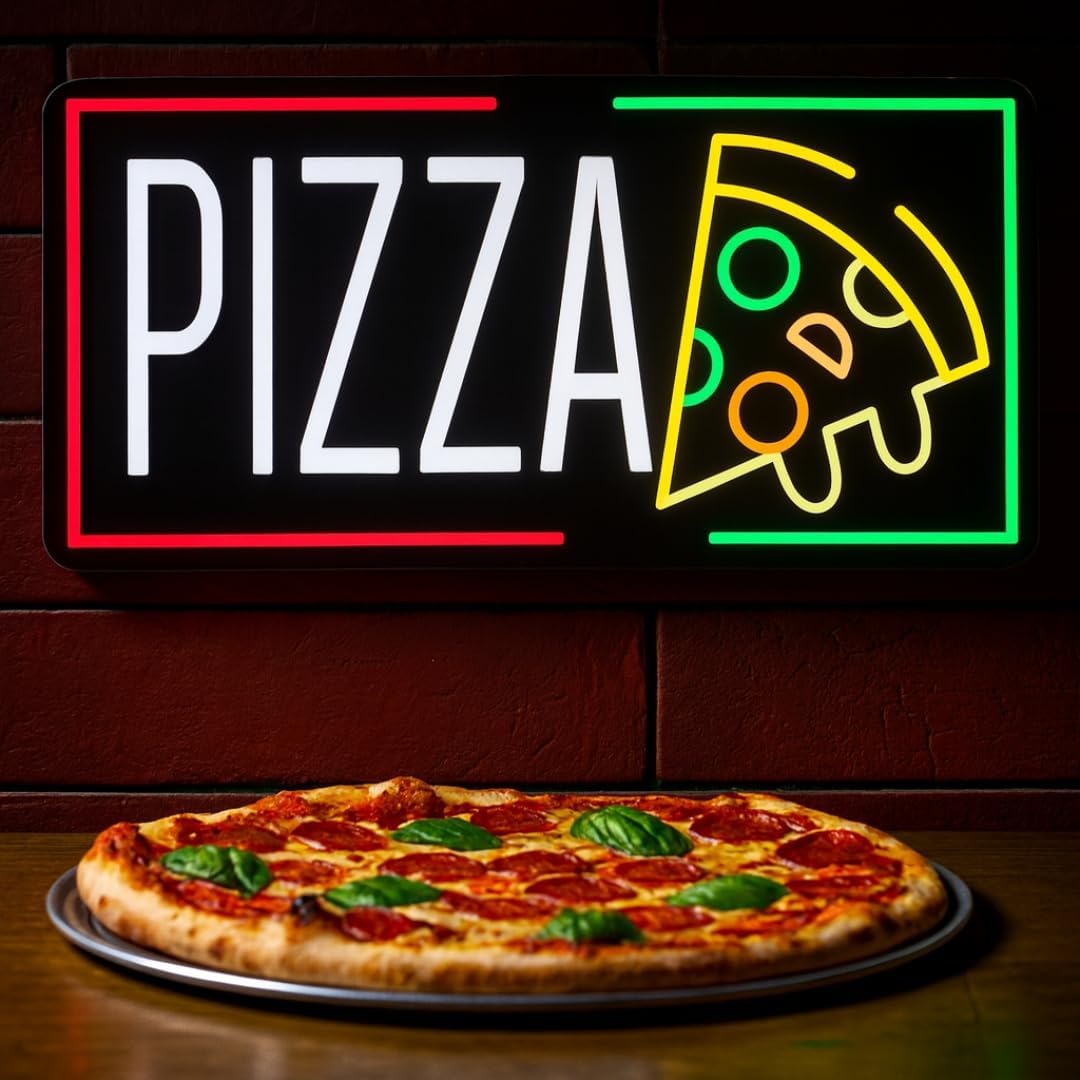 Home Kitchen & Bathroom - Pizza Neon Sign Business USB LED