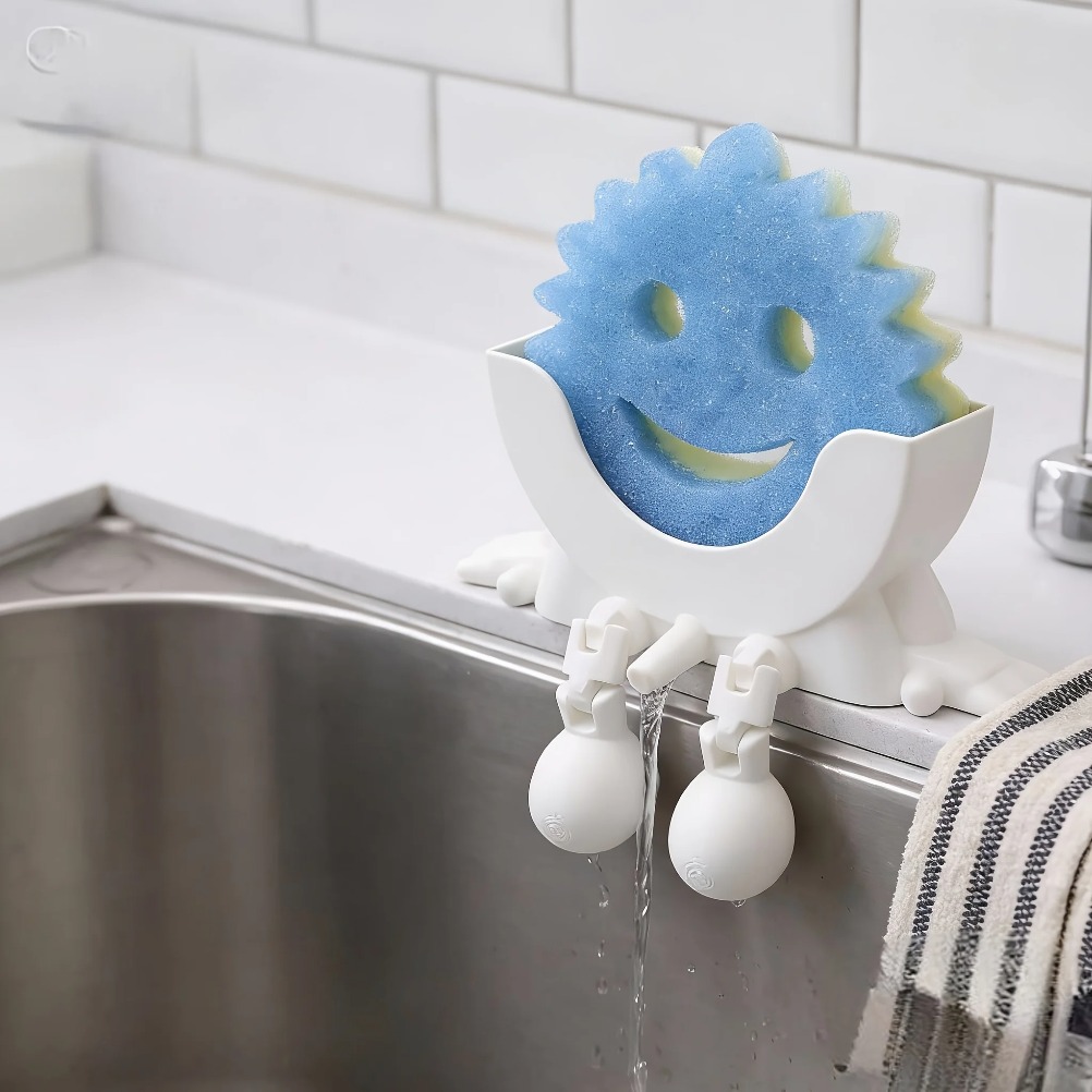 Home Design Bathroom - Drainable Soap & Sponge Holder 2-in-1