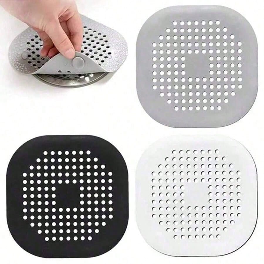 Drain Hair Catcher - 1/3pcs Silicone Hair Catcher, With Suction