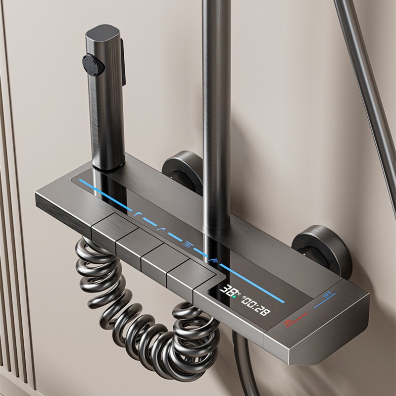 LED Digital Display Shower Set - Bathroom Home Improvement ulasan dan harga