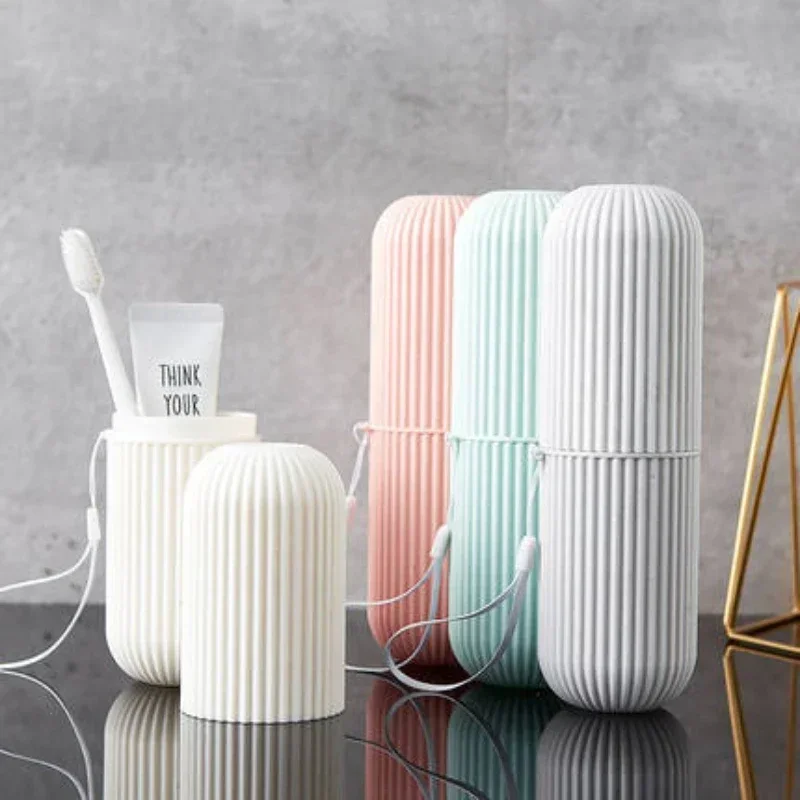 Travel Toothbrush Cup Box Roun - Bathroom Home Improvement ulasan dan harga