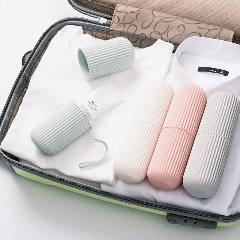 Travel Toothbrush Cup Box Roun - Bathroom Home Improvement ulasan dan harga