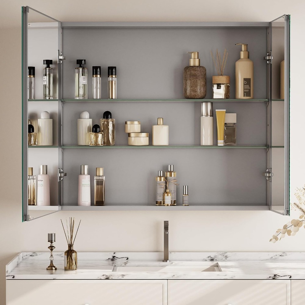 Bathroom Medicine Cabinet with - Home Bathroom Door ulasan dan harga