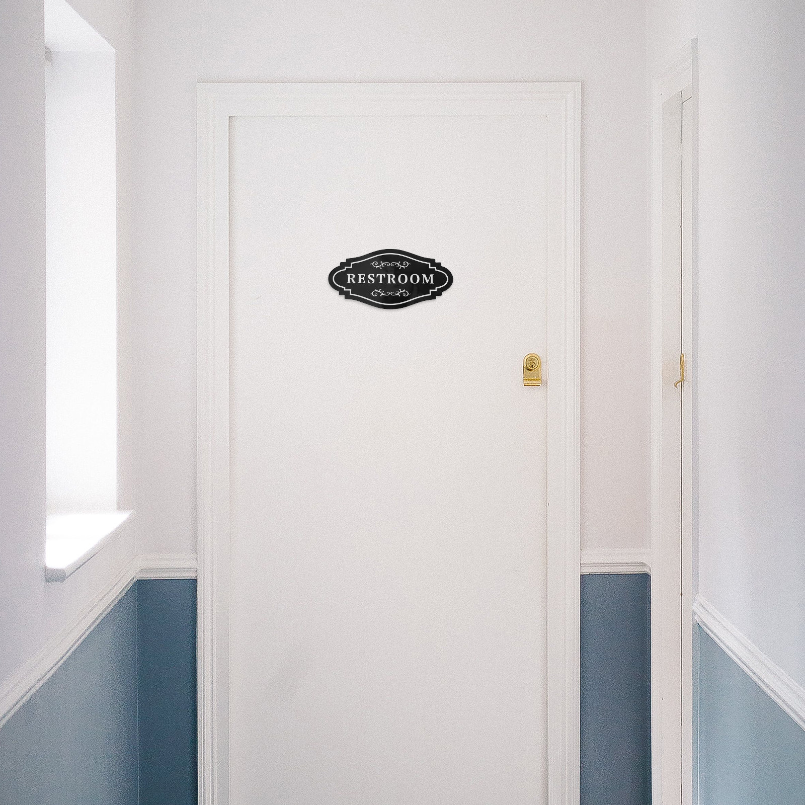 4Pcs Black Waterproof Vinyl Re - Home Bathroom Door ulasan dan harga