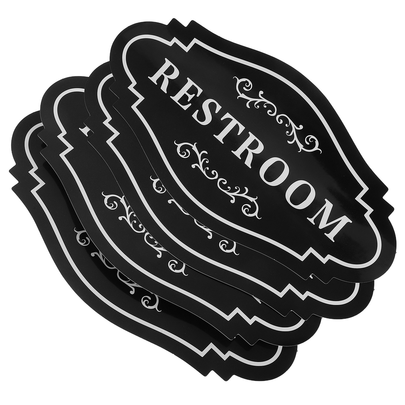 4Pcs Black Waterproof Vinyl Re - Home Bathroom Door ulasan dan harga