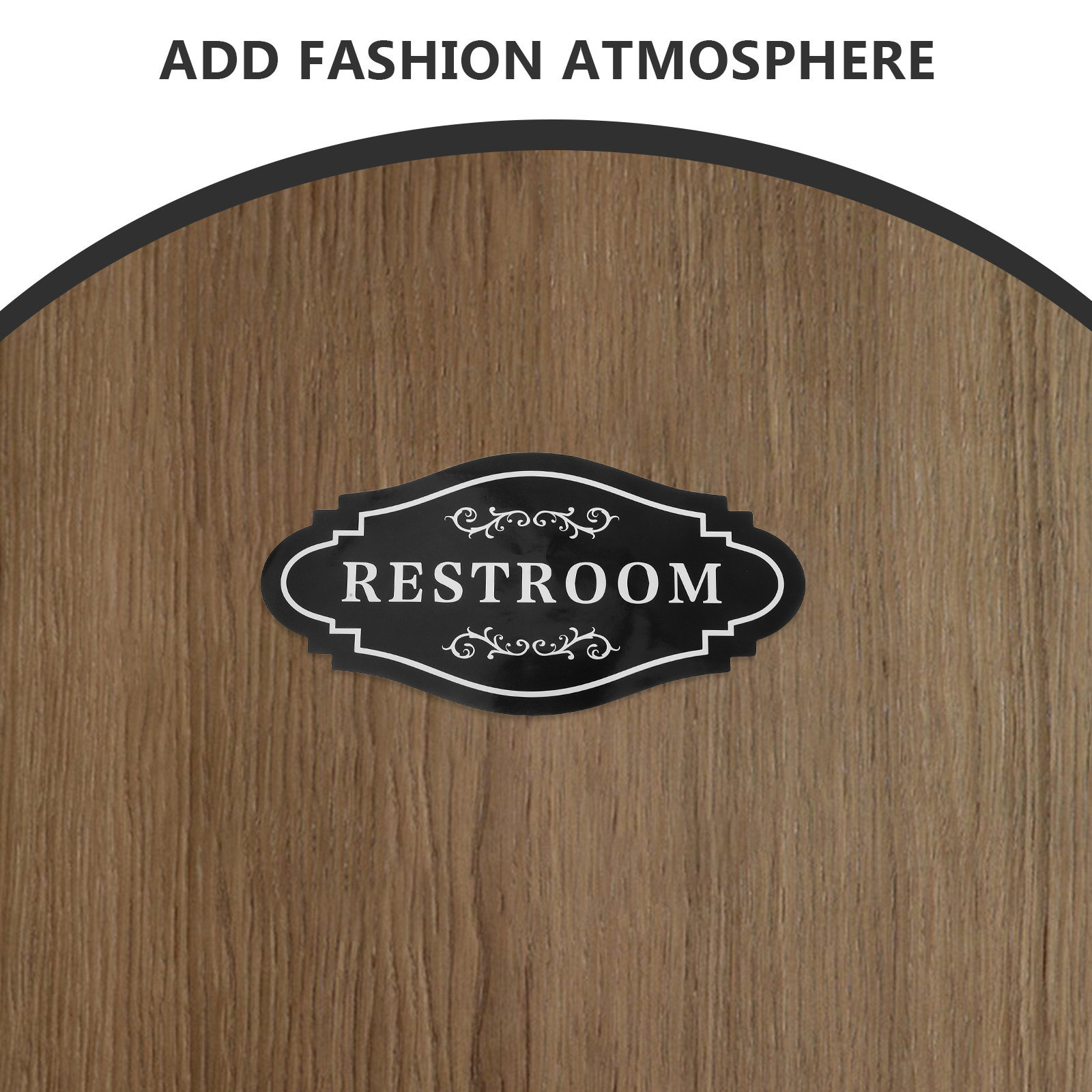 4Pcs Black Waterproof Vinyl Re - Home Bathroom Door ulasan dan harga