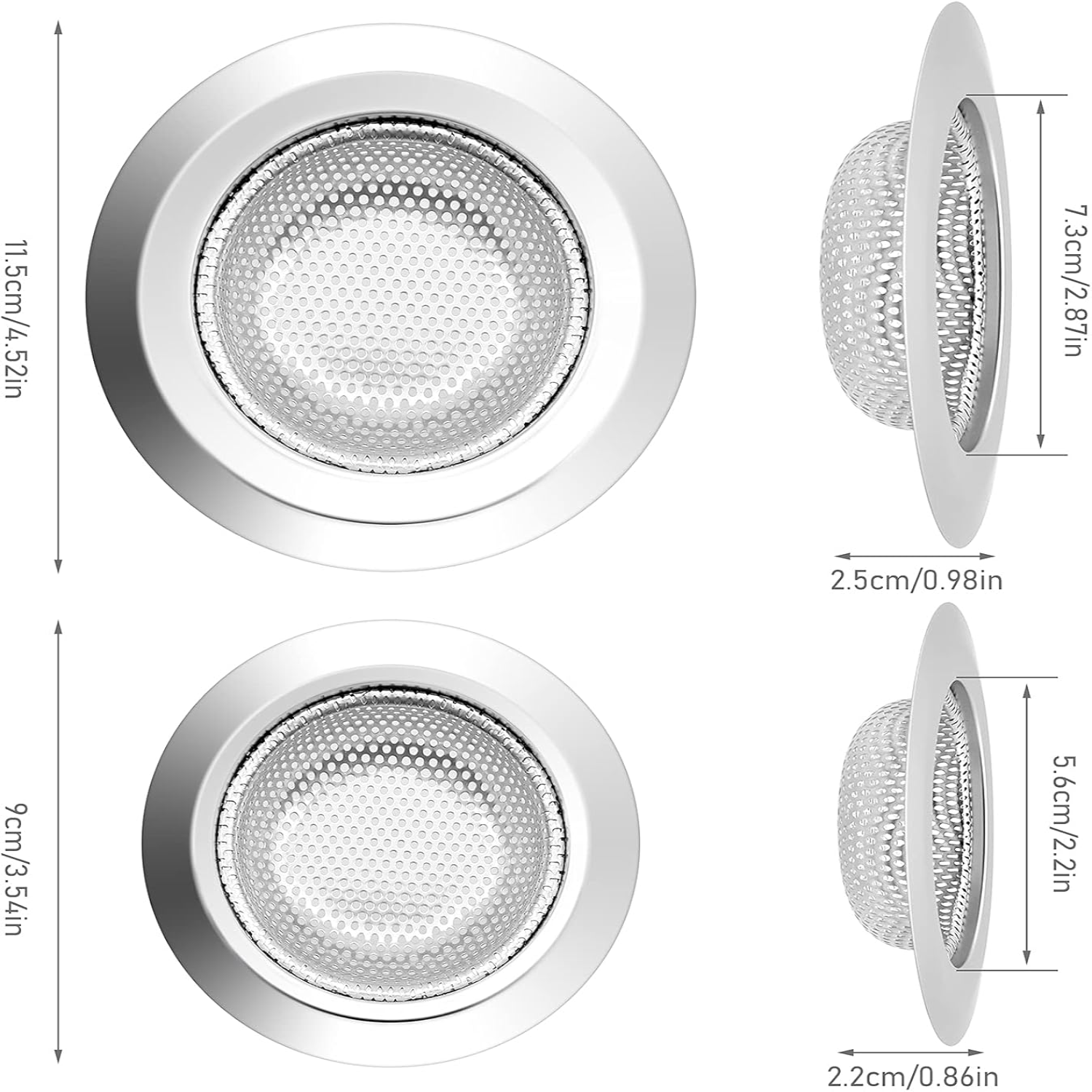 2Pcs Kitchen Sink Drain Strain - Drain Hair Catcher ulasan dan harga