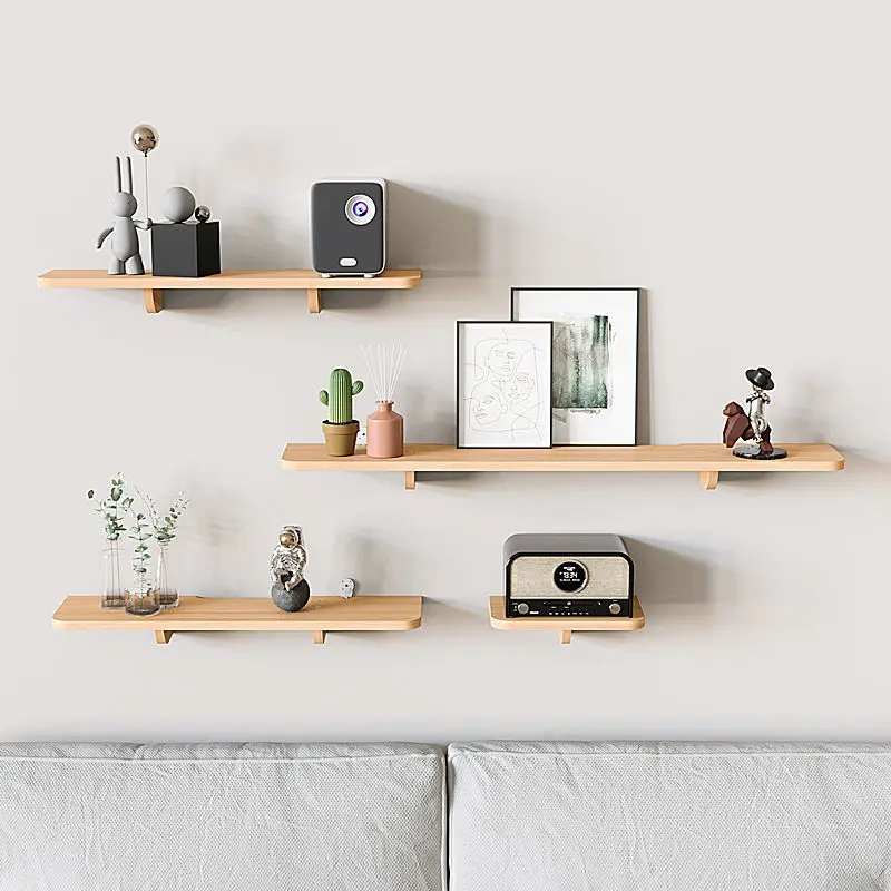 Solid Wood Wall Shelf for Book - Home Bathroom Partition Wall ulasan dan harga