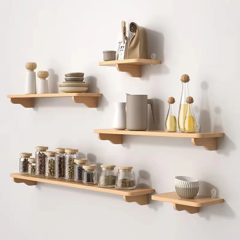 Solid Wood Wall Shelf for Book - Home Bathroom Partition Wall ulasan dan harga