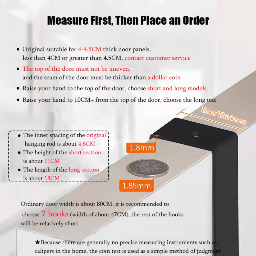 Hooks Over The Door 6 Hooks Cl - Home Bathroom Door ulasan dan harga