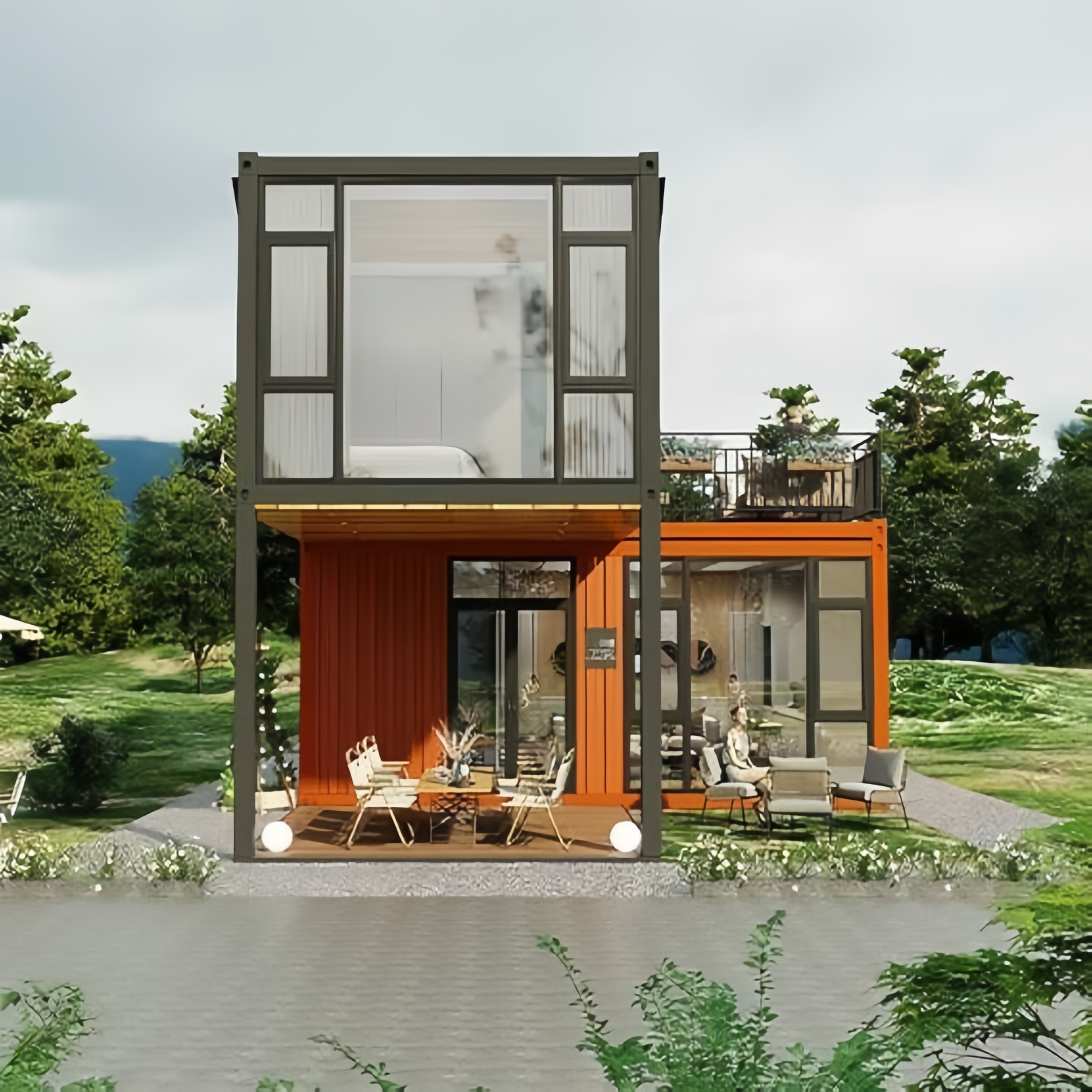 40FT Expandable Modular Prefab - Home Kitchen & Bathroom ulasan dan harga
