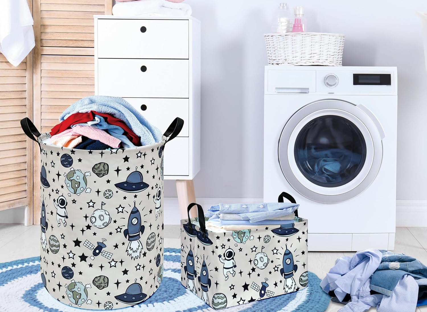 Spaceman Print Collapsible Sto - Home Kitchen & Bathroom ulasan dan harga