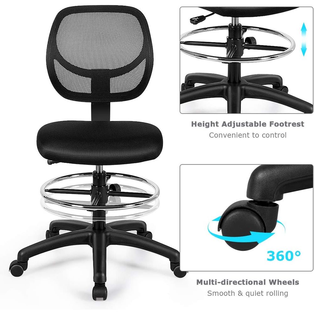 Ergonomic Black Mesh Swivel Of - Home Kitchen & Bathroom ulasan dan harga