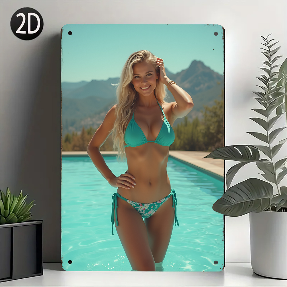 2D Flat Retro Metal Sign - Tur - Home Design Bathroom ulasan dan harga