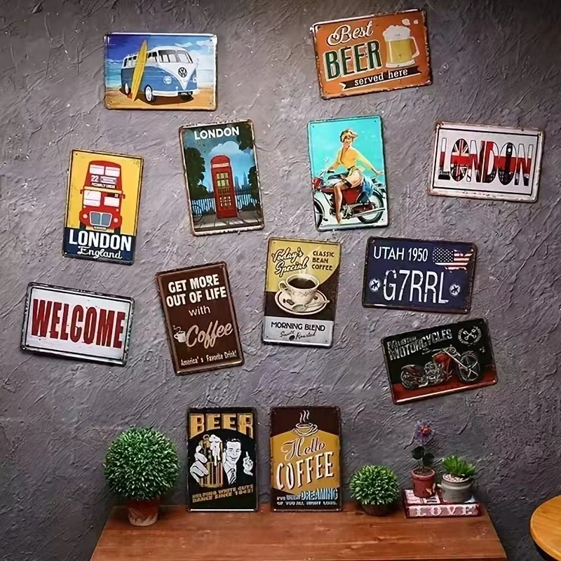 Vintage Bar Metal Signs Bathro - Home Design Bathroom ulasan dan harga