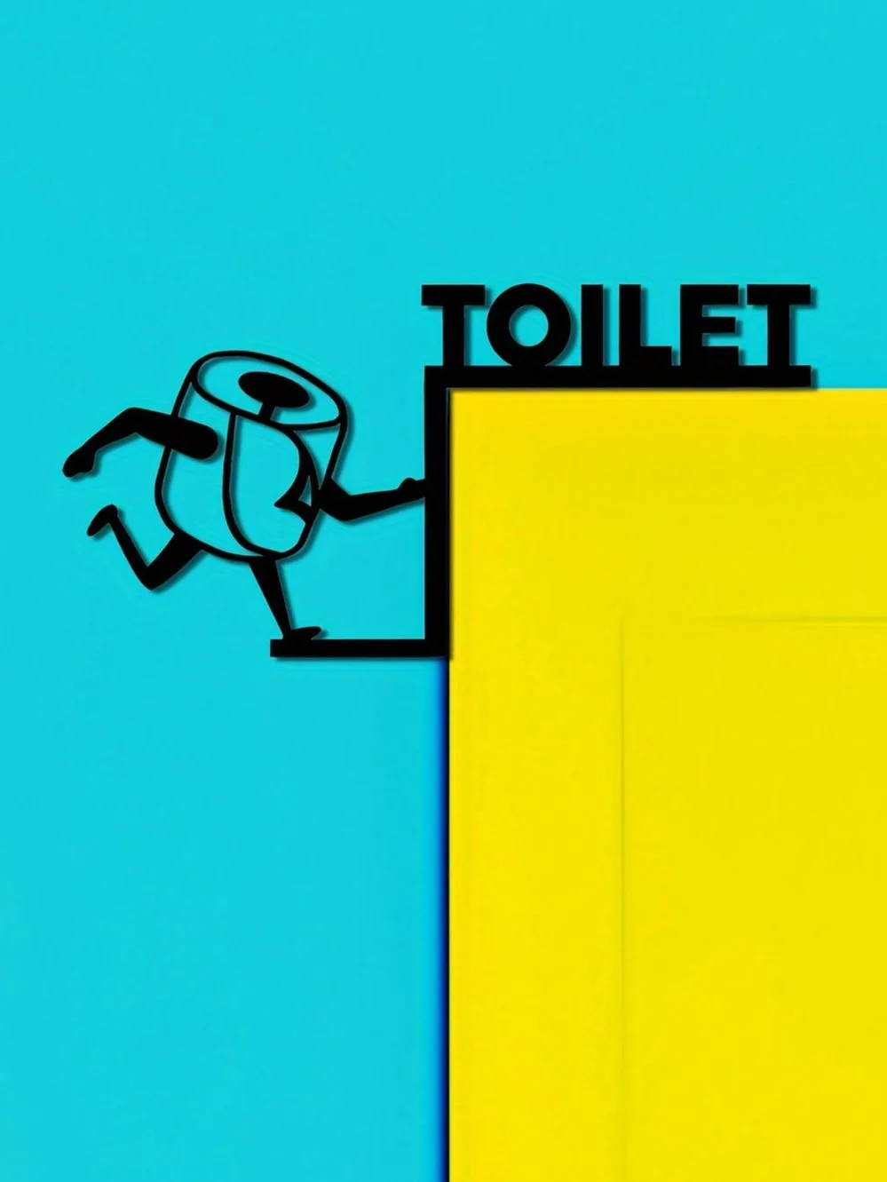 Humorous Toilet Paper Out Meta - Home Bathroom Door ulasan dan harga