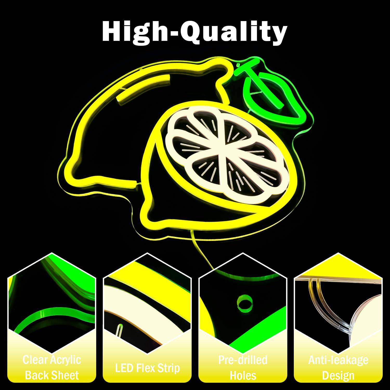 Lemon Neon Sign Dimmable LED L - Home Kitchen & Bathroom ulasan dan harga