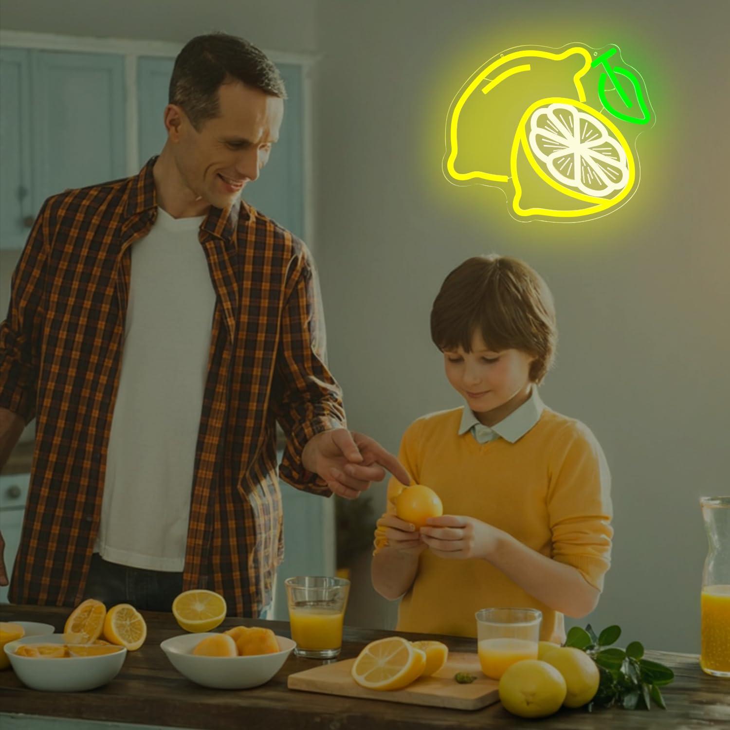 Lemon Neon Sign Dimmable LED L - Home Kitchen & Bathroom ulasan dan harga