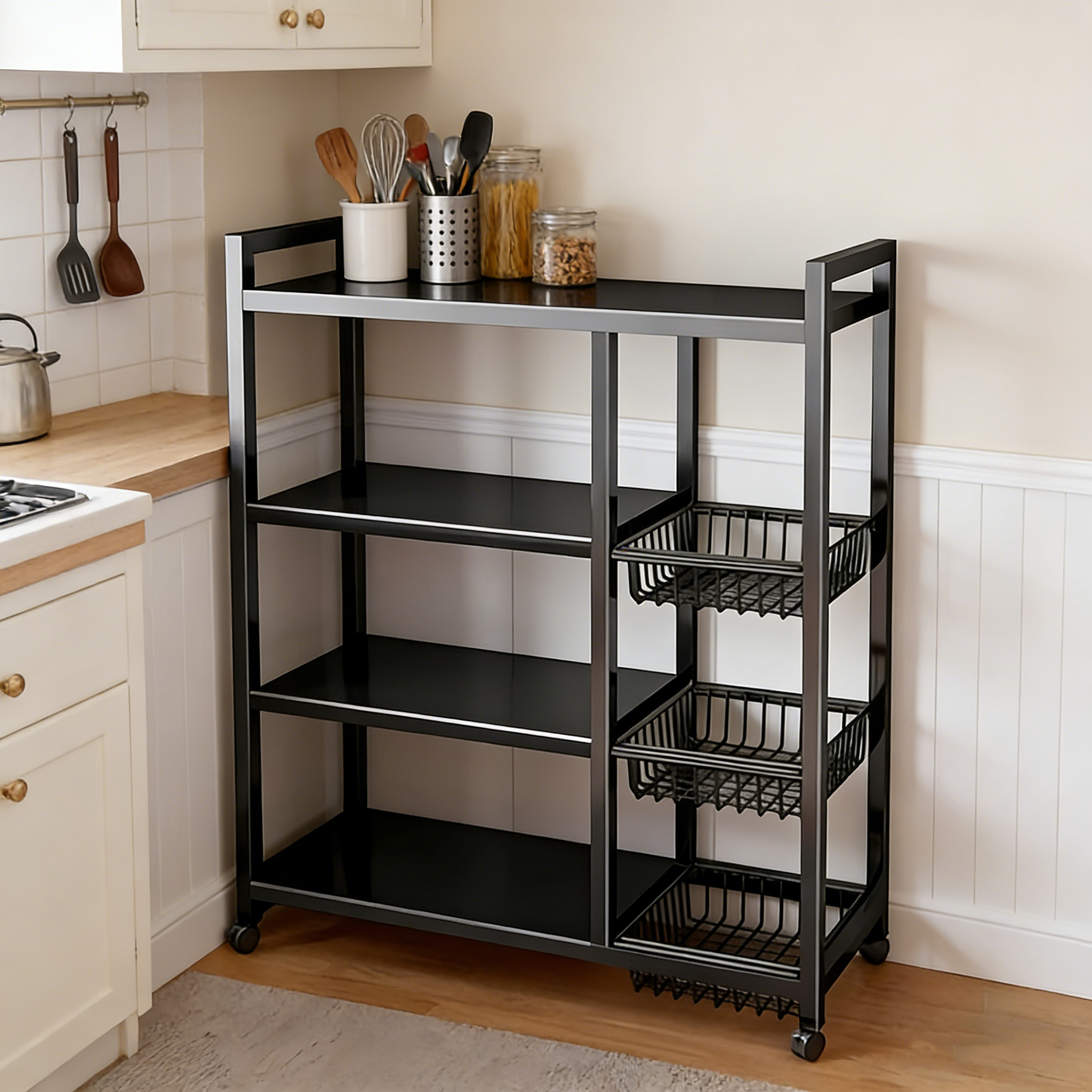 1pc portable storage rack, adj - Bathroom Home Improvement ulasan dan harga