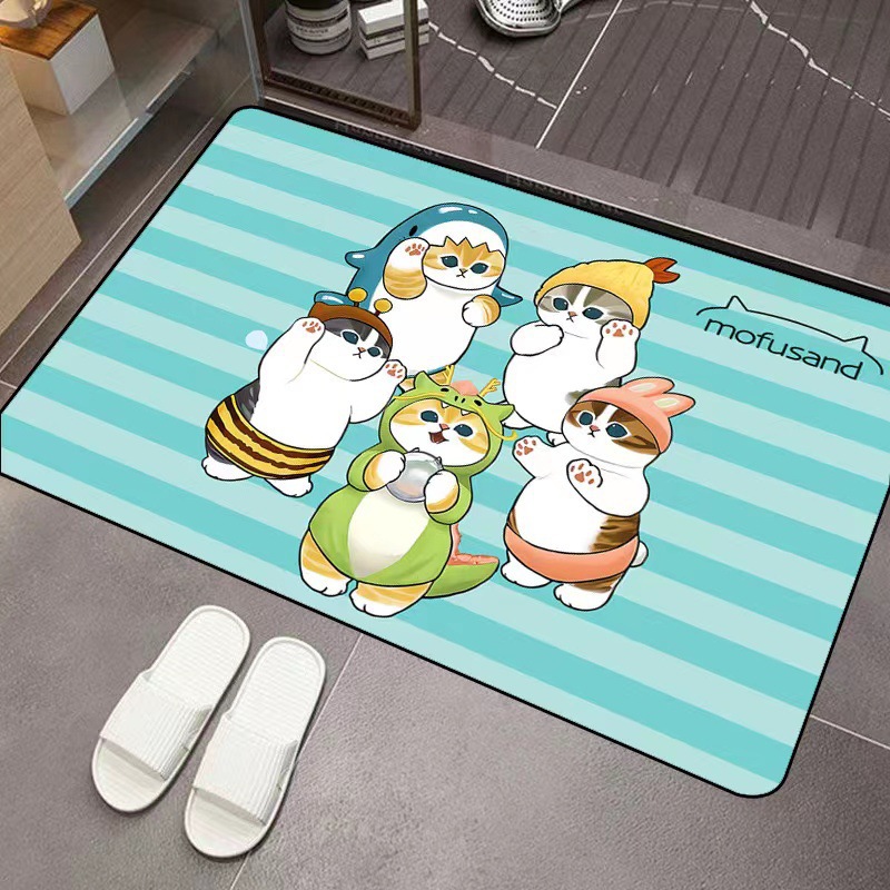 Mofusand Cartoon Diatom Mud Ab - Home Bathroom Door ulasan dan harga