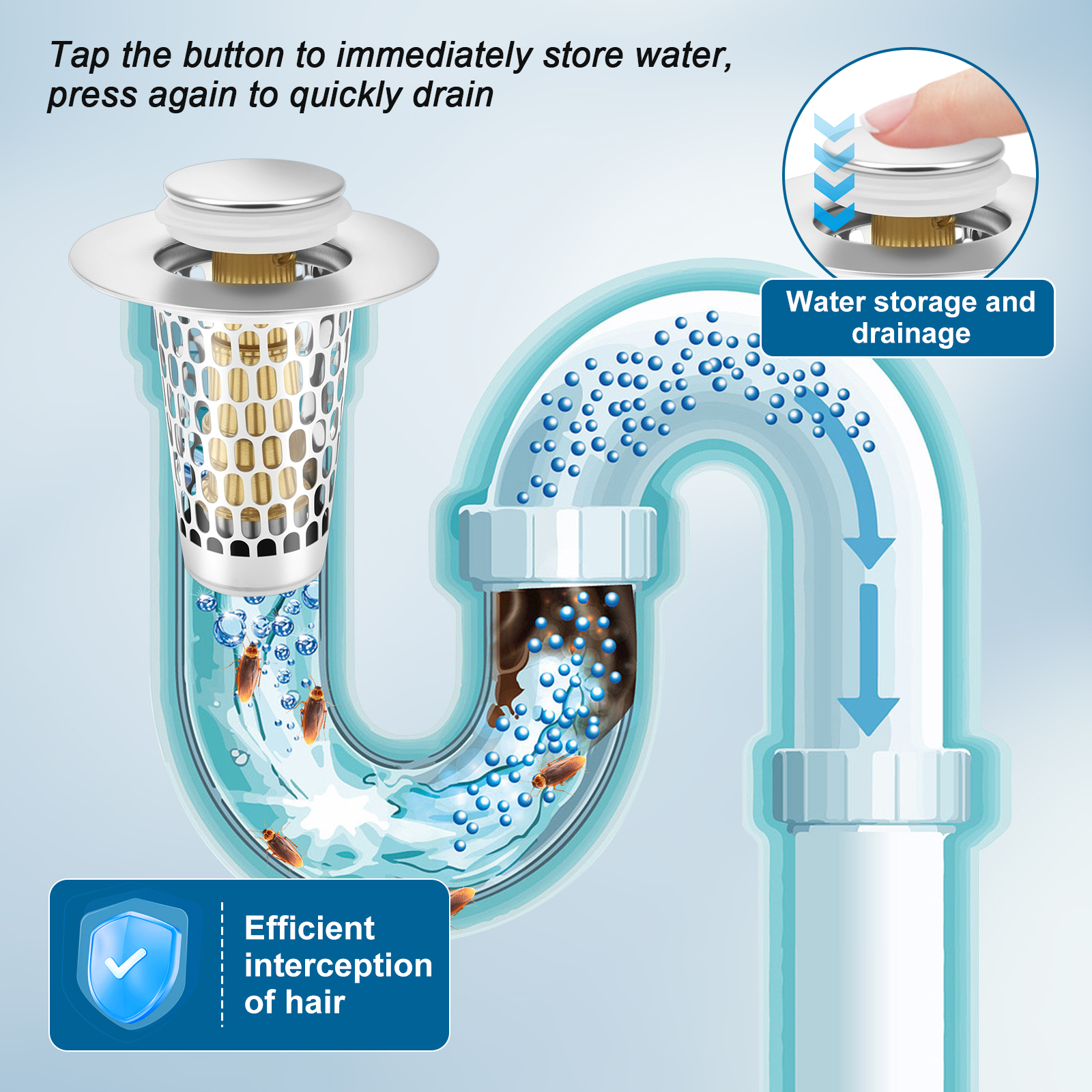 2/4Pc Pop Up Sink Drain Strain - Drain Hair Catcher ulasan dan harga