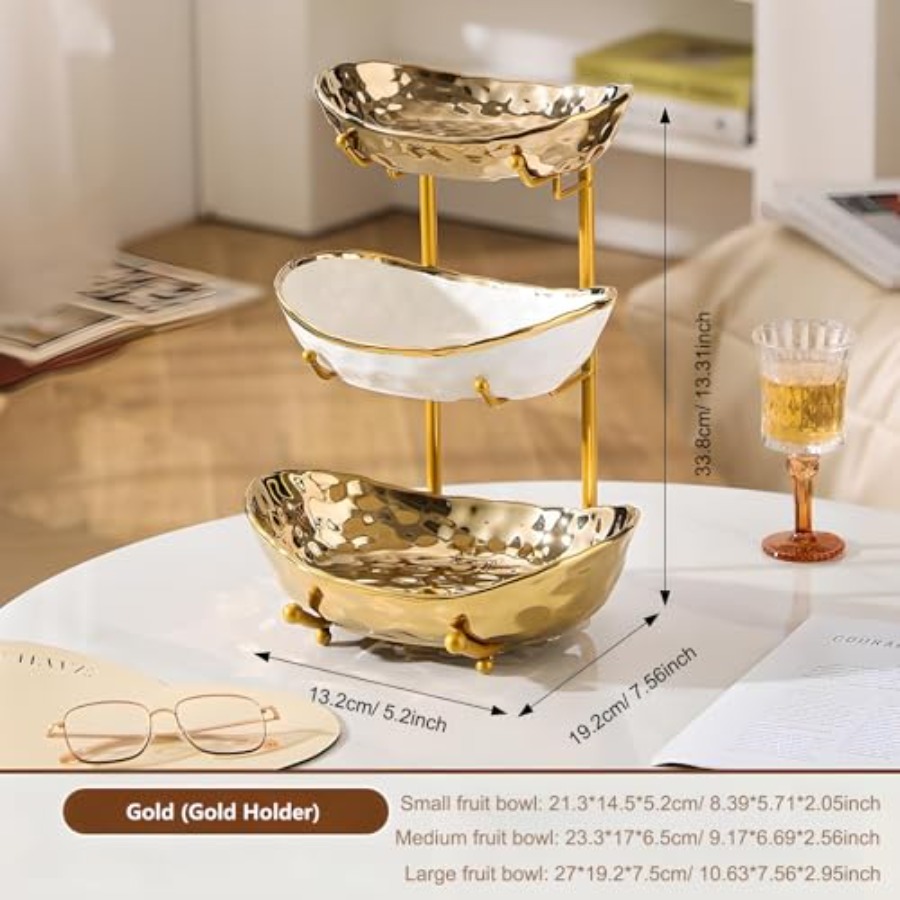 3 Tier Fruit Bowl for Kitchen  - Home Kitchen & Bathroom ulasan dan harga