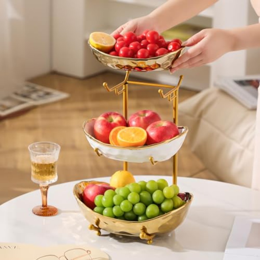 3 Tier Fruit Bowl for Kitchen  - Home Kitchen & Bathroom ulasan dan harga